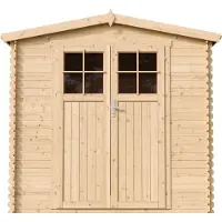 Timbela Casa de jardín de madera - Cobertizo para herramientas de madera - Almacén para herramientas. Puerta de alta calidad con cerradura y suelo. Dimensiones: 2316 x 226 x 218 cm / 3.53 m2 - M369F + M369G