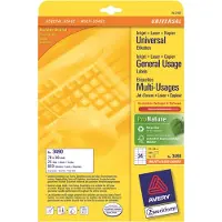 Avery Zweckform 3490 Etiquetas A4 70 x 36 mm — 24 por hoja | Pack 25 hojas