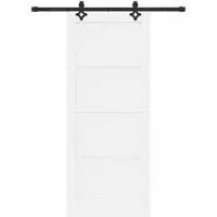 vidaXL Puerta corredera ORKDAL, 83 x 202 cm, madera maciza de pino, color blanco