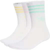 Adidas Originals adidasCalcetín clásico 3-Stripes 3 Pairs 40-42 White / Clear Pink / Clear Mint / Almost Yellow Unisex