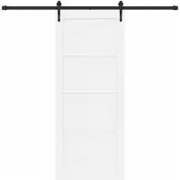 vidaXL Puerta corredera ORKDAL, 83 x 202 cm, madera maciza de pino, color blanco