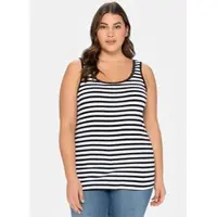Sheego Top negro / blanco