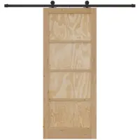 vidaXL Puerta corredera ORKDAL, 86 x 211 cm, madera maciza de pino natural