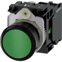 Siemens 3SU1100-0AB40-1BA0, grado de protección IP67, IP69K, 2,23 cm, 60 mm, 100 mm, 30 mm, 48 g