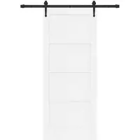 vidaXL Puerta corredera ORKDAL, 83 x 202 cm, madera maciza de pino, color blanco