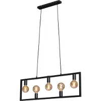 Briloner Lámpara colgante KOTAK E27, 5 luces, color