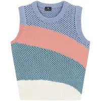 Paul Smith Womens Knitted Vest Crew Neck Blue Talla: L | Sudaderas con Capucha Outlet | Mujer | Azul
