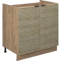 Vicco Armario bajo para fregadero Fame-Line Panel de roble 80 cm sin encimera, Model 51367