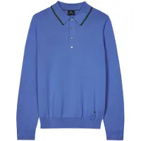 Paul Smith Mens Sweater Ls Polo Greyish Blue Talla: S | Polos Outlet | Hombre | Azul