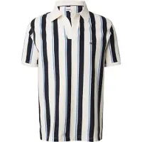 Tommy Hilfiger Camiseta 'Relaxed Fit Stripe Crepe' azul / navy / blanco