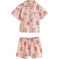 Next Pijama azul claro / marrón claro / rosa