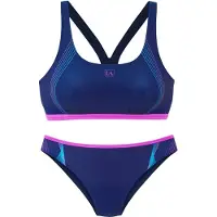 LASCANA Bikini marino / azul oscuro / fucsia