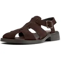 Camper para mujer. K201489-012 Sandalias de Piel Dana marrón (39), Plano, Hebilla, Casual, outlet 2026.