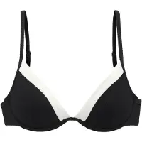 LASCANA Top de bikini negro / blanco