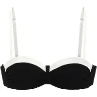 LASCANA Top de bikini negro / blanco