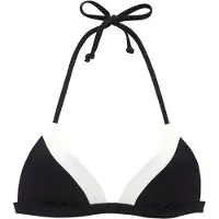 LASCANA Top de bikini negro / blanco