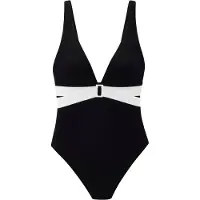 LASCANA Traje de baño negro / blanco
