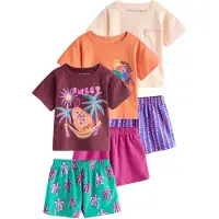 Next Pijama beige claro / verde / naranja / borgoña