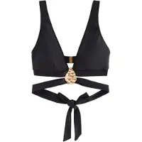 Lipsy Top de bikini negro