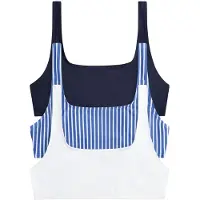 The Set Top de bikini azul / navy / blanco