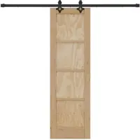 vidaXL Puerta corredera ORKDAL, 61 x 198,5 cm, madera maciza de pino, color natural