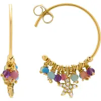 Luxenter Pendientes 'Estrella' mezcla de colores