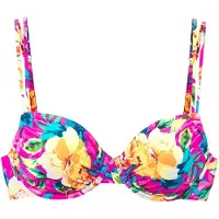 LASCANA Top de bikini azul / amarillo / amarillo claro / rosa