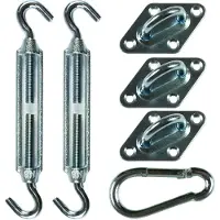 Koopman Kit de fijación para toldos solares de , 6 piezas, fabricado en acero galvanizado