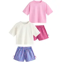 Next Pijama beige / azul oscuro / fucsia / rosa claro