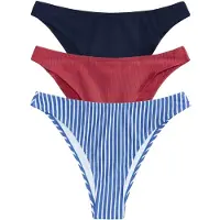 The Set Braga de bikini azul / navy / rojo fuego / blanco