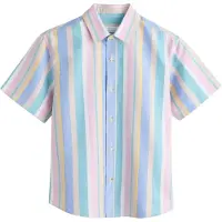 Next Camisa azul cielo / amarillo / rosé / blanco