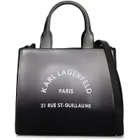 Karl Lagerfeld Bolso de mano antracita / blanco