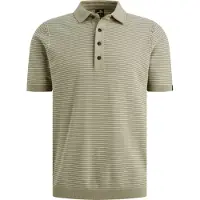 Vanguard Camiseta 'Polo shirt in cotton/modal with stripe pattern' verde