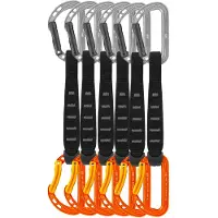 Petzl - Cintas express Escalada - Pack 6 Spirit Express de Aluminio - Talla 17 cm - Gris