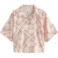 Next Blusa ecru / pitaya / negro