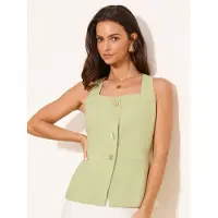 Lipsy Chaleco para traje verde claro