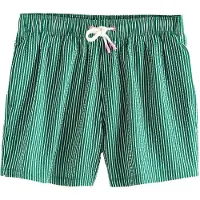 Next Bermudas verde oscuro / blanco