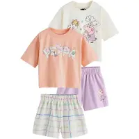 Next Pijama 'Peppa Pig' lila claro / albaricique / rosa claro / blanco