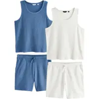 Next Traje para estar en casa azul real / blanco