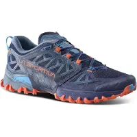 La Sportiva - Zapatillas de trail - Bushido III Deep Sea/Cherry Tomato - Talla 42,5 - Azul