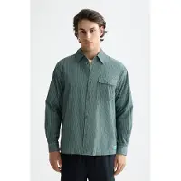 Scotch & Soda Micro-check Structured Shirt Agate Green Micro Check Talla: S | Camisas Casuales Outlet | Hombre | Verde