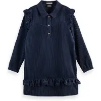 Scotch & Soda Girl Corduroy Dress With Ruffle Details Sky Captain Talla: 8 | Vestidos Outlet | Unisex | Blanco