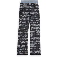 Scotch & Soda Girl Straight-leg Jacquard Sweatpants Charcoal Art Talla: 10 | Pantalones Outlet | Unisex | Negro