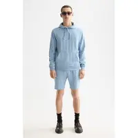 Scotch & Soda Jacquard Terry Hoodie Faded Denim Talla: M | Sudaderas con Capucha Outlet | Hombre | Azul