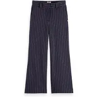Scotch & Soda Girl Wide-leg Pinstripe Pants Charcoal Cerulean Pinstripe Talla: 10 | Pantalones Outlet | Unisex | Negro