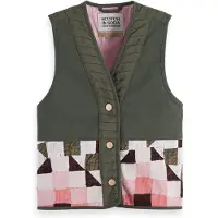 Scotch & Soda Girl Patchwork Gilet Thyme Talla: 6 | Chaquetas Outlet | Unisex