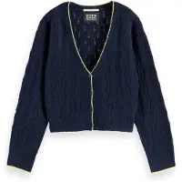 Scotch & Soda Girl Lightweight Ajour-knitted Cardigan Sky Captain Melange Talla: 10 | Chalecos Outlet | Unisex