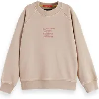 Scotch & Soda Girl Relaxed-fit Raglan Artwork Sweatshirt Plaza Taupe Talla: 16 | Chalecos Outlet | Unisex | Negro
