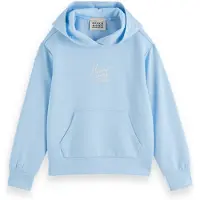 Scotch & Soda Girl Relaxed-fit Modal Hoodie With Front Artwork Spring Blue Talla: 16 | Ropa Deportiva Outlet | Unisex | Azul