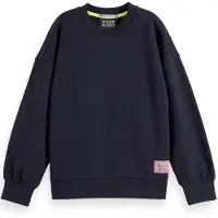 Scotch & Soda Girl Loose-fit Sweatshirt With Back Artwork Anthracite Talla: 12 | Chalecos Outlet | Unisex | Blanco